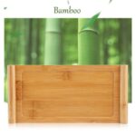 ⁦طقم صواني خشب بامبو مكون من 3 صواني بأحجام مختلفة لون خشبي⁩ - الصورة ⁦2⁩