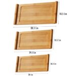 ⁦طقم صواني خشب بامبو مكون من 3 صواني بأحجام مختلفة لون خشبي⁩ - الصورة ⁦7⁩