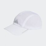adidas Unisex Running AEROREADY Four-Panel Mesh Cap - طاقية اديداس رانينغ ايروريدي فور بانيل للجنسين لون أبيض