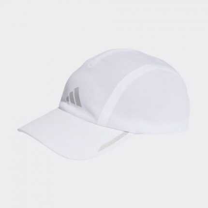 adidas Unisex Running AEROREADY Four-Panel Mesh Cap - طاقية اديداس رانينغ ايروريدي فور بانيل للجنسين لون أبيض