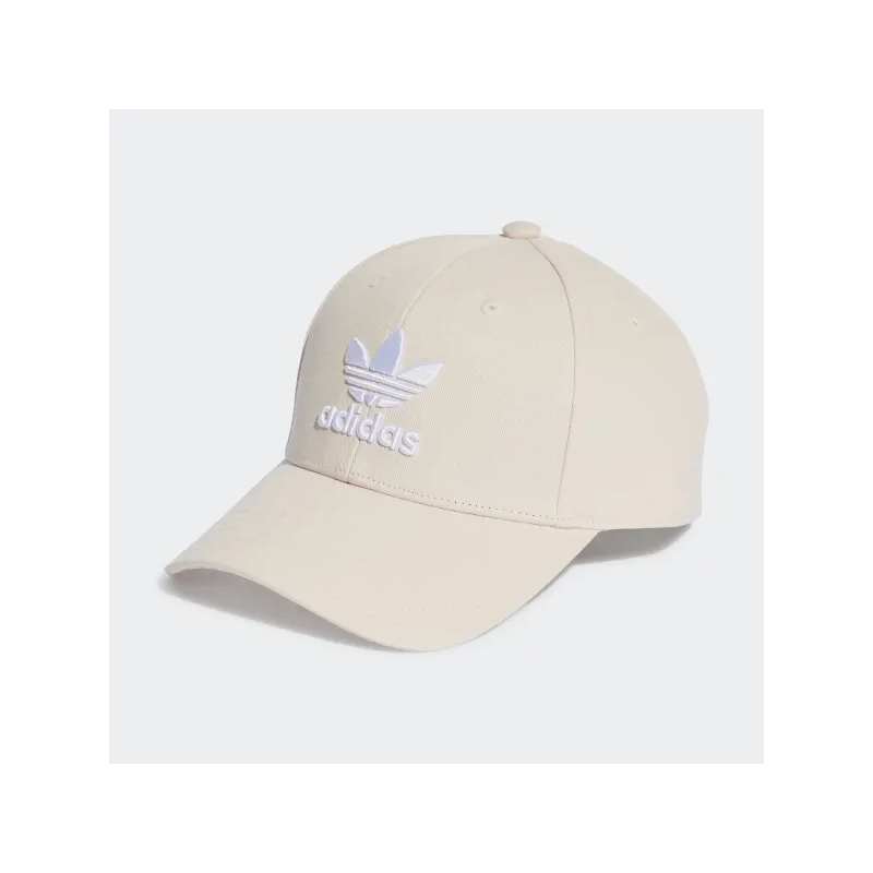 ⁦adidas Unisex Trefoil Baseball Cap - طاقية اديداس تري فويل بيسبول للجنسين لون بيج⁩ - الصورة ⁦1⁩