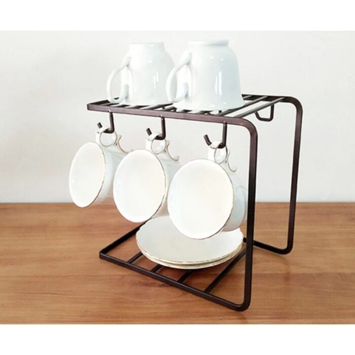 ⁦ستاند مجات وصحون اسود معدن⁩ - الصورة ⁦2⁩