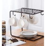 ⁦ستاند مجات وصحون اسود معدن⁩ - الصورة ⁦5⁩