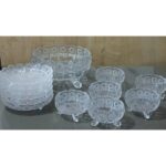 ⁦طقم ضيافة زجاج 13 قطعة ( جاط+ 6 صحون مكسرات+6 صحون ضيافة)⁩ - الصورة ⁦6⁩