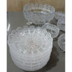 ⁦طقم ضيافة زجاج 13 قطعة ( جاط+ 6 صحون مكسرات+6 صحون ضيافة)⁩ - الصورة ⁦7⁩