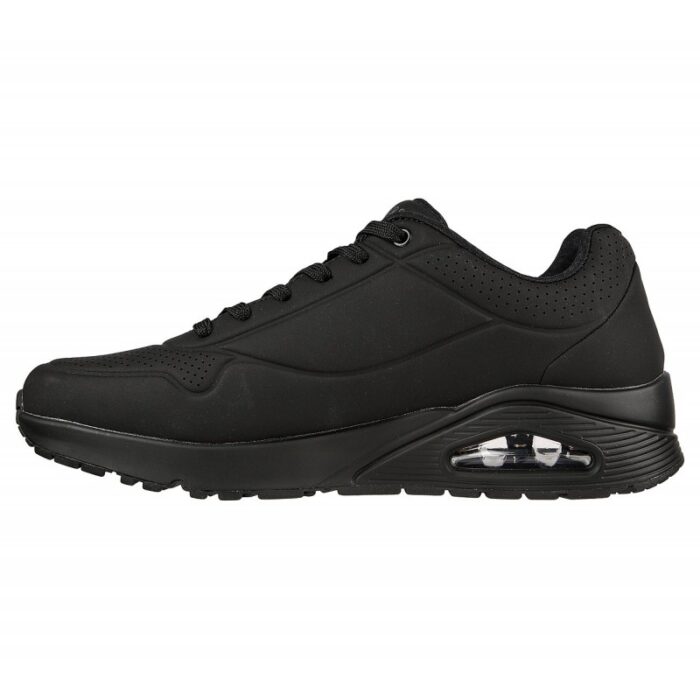 ⁦Skechers Men's Uno - Stand On Air Shoes - حذاء سكيتشرز أونو ستاند اون اير للرجال لون أسود⁩ - الصورة ⁦5⁩
