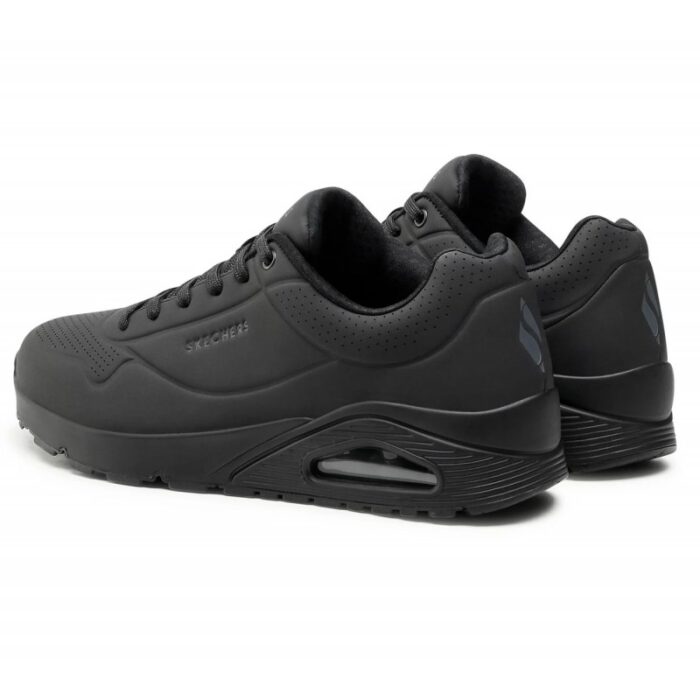 ⁦Skechers Men's Uno - Stand On Air Shoes - حذاء سكيتشرز أونو ستاند اون اير للرجال لون أسود⁩ - الصورة ⁦6⁩