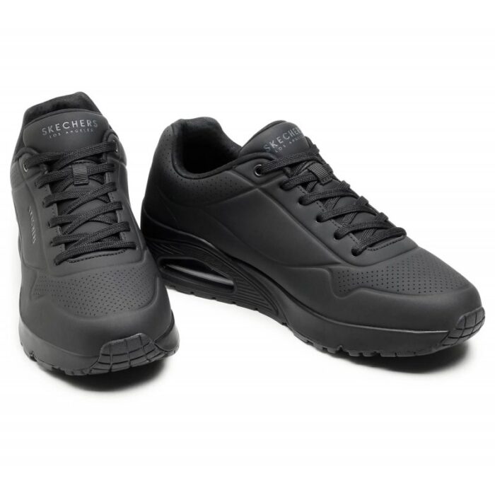 ⁦Skechers Men's Uno - Stand On Air Shoes - حذاء سكيتشرز أونو ستاند اون اير للرجال لون أسود⁩ - الصورة ⁦7⁩
