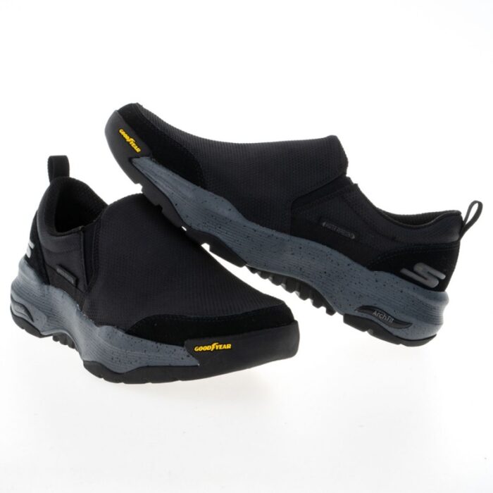 ⁦حذاء سكيتشرز جو ووك ارتش فيت أوت دور كاستل روك للرجال لون أسود - Skechers Men's GO WALK Arch Fit - Outdoor - Castle Rock Shoes⁩ - الصورة ⁦6⁩