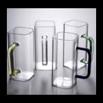 ⁦كاسة زجاج بتصميم مربع سعة 350 مل⁩ - الصورة ⁦5⁩