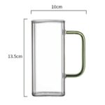 ⁦كاسة زجاج بتصميم مربع سعة 350 مل⁩ - الصورة ⁦7⁩