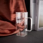 ⁦كاسة زجاج بتصميم مربع سعة 350 مل⁩ - الصورة ⁦8⁩