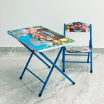 ⁦طاولة مع كرسي للأطفال لون أزرق بتصميم سيارة⁩ - الصورة ⁦7⁩