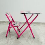 ⁦طاولة مع كرسي للأطفال لون زهري بتصميم قطة⁩ - الصورة ⁦6⁩