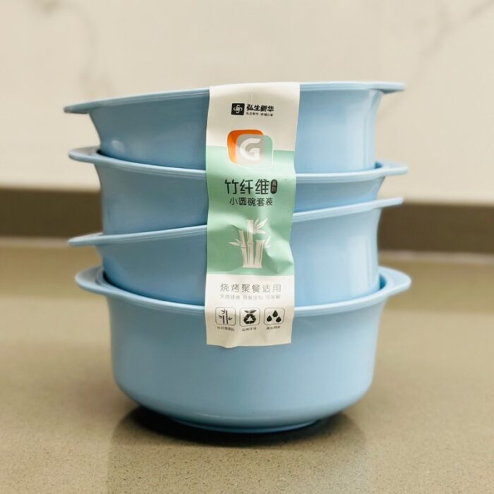 ⁦طقم 4 زبادي بلاستيك⁩ - الصورة ⁦3⁩