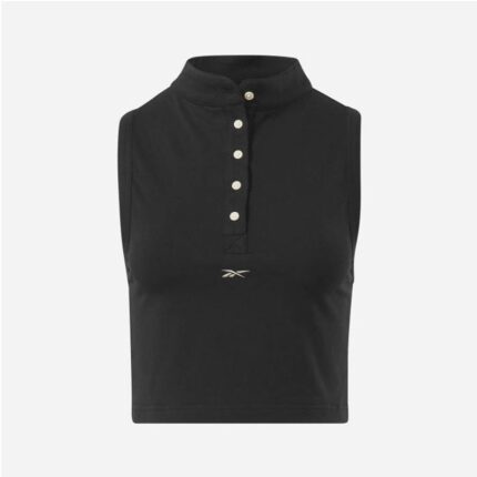 Reebok Women's Classics Cropped Fitted Jersey Tank Top