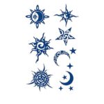 ⁦ورقة وملصق تاتو الكتف بعدة اشكال شبه دائم مقاوم للماء حجم 18×11 سم⁩ - الصورة ⁦2⁩