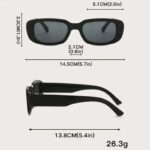 ⁦نظارة شمسية بعدسة صغيرة لون أبيض⁩ - الصورة ⁦3⁩