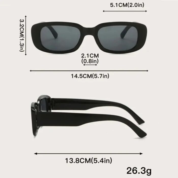 ⁦نظارة شمسية بعدسة صغيرة لون أبيض⁩ - الصورة ⁦3⁩