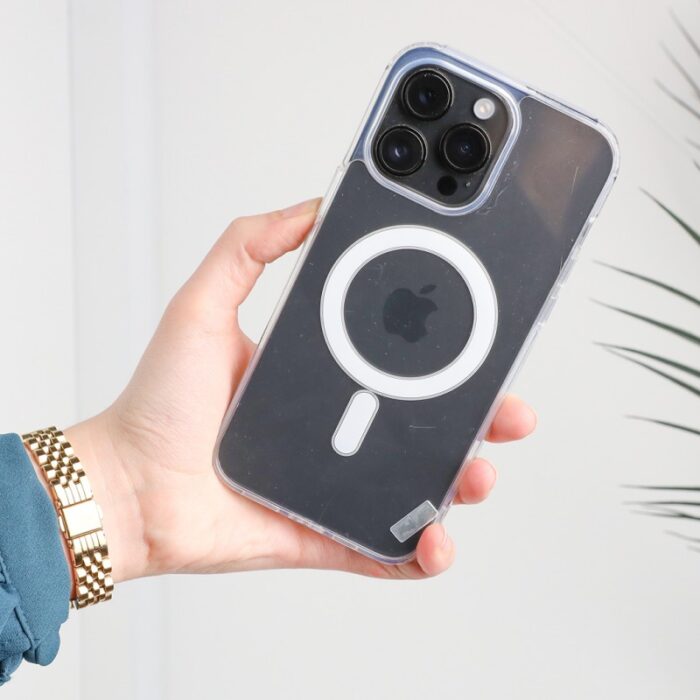 ⁦كفر جوال شفاف لأجهزة ايفون 15 برو ماكس يدعم الشحن اللاسلكي⁩ - الصورة ⁦4⁩