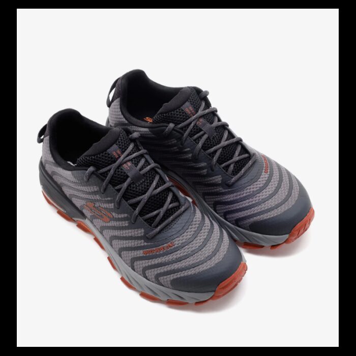 ⁦Skechers Men's Max Protect - Paragon Shoes - حذاء سكيتشرز ماكس بروتيكت- باراجون للرجال لون أسود ورمادي⁩ - الصورة ⁦9⁩