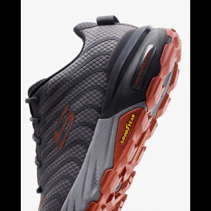 ⁦Skechers Men's Max Protect - Paragon Shoes - حذاء سكيتشرز ماكس بروتيكت- باراجون للرجال لون أسود ورمادي⁩ - الصورة ⁦11⁩