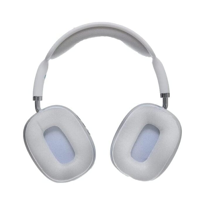 ⁦Wireless headphones p9 pro max silver -سماعة رأس مع بلوتوث P9 pro max لون سكني⁩ - الصورة ⁦2⁩