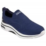 Skechers Men's GO WALK Arch Fit 2.0 - Knitted Relief Shoes - حذاء سكيتشرز جو ووك ارتش فيت للرجال لون كحلي ونعل أبيض