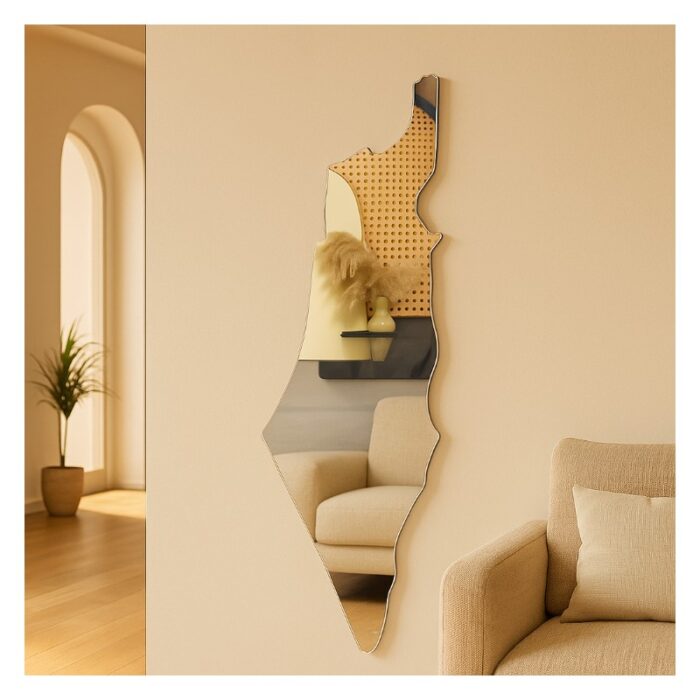 ⁦مرآة بتصميم خارطة فلسطين أكريليك⁩ - الصورة ⁦2⁩