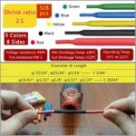 ⁦طقم أنابيب انكماش حراري للعزل الكهربائي (127 قطعة) – صغير ومحمول، يوفر عزلًا ممتازًا للأسلاك، مقاوم للتآكل والرطوبة⁩ - الصورة ⁦2⁩