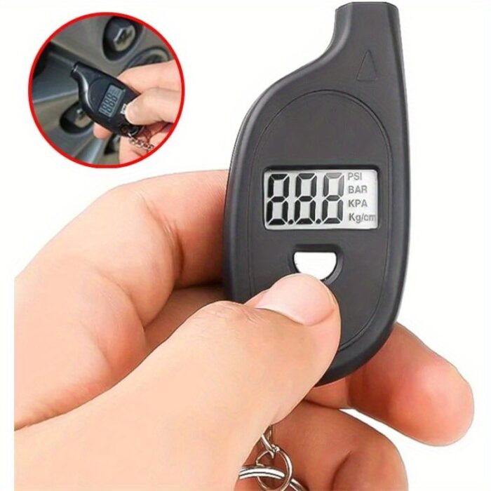 ⁦مقياس رقمي عالي الدقة لضغط إطارات السيارات – شاشة LCD لقياس ضغط الهواء بدقة وسهولة⁩ - الصورة ⁦6⁩