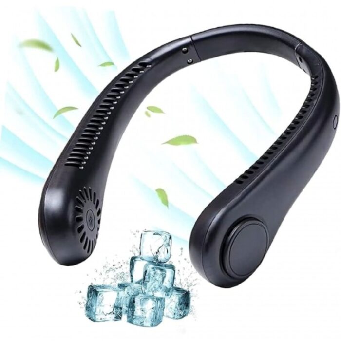 ⁦مروحة رقبة صغيرة محمولة 1200 مللي أمبير - قابلة لإعادة الشحن - ذات 3 سرعات⁩ - الصورة ⁦2⁩