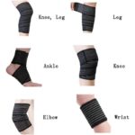 ⁦مشد ركبة مطاطي مرن – دعم وحماية للركبة، قابل للتعديل بطول 40 سم – لون أسود⁩ - الصورة ⁦5⁩