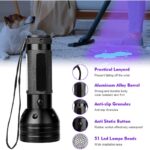 ⁦كشاف يدوي بالأشعة فوق البنفسجية (51 لمبة) يعمل بالبطارية، مثالي لفحص النقود والكشف عن البقع وآثار الحيوانات الأليفة غير المرئية.⁩ - الصورة ⁦8⁩