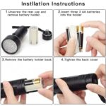 ⁦كشاف يدوي بالأشعة فوق البنفسجية (51 لمبة) يعمل بالبطارية، مثالي لفحص النقود والكشف عن البقع وآثار الحيوانات الأليفة غير المرئية.⁩ - الصورة ⁦10⁩