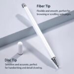 ⁦قلم لمس مغناطيسي Stylus Pen ذات 2 رؤوس - مثالي للرسم والكتابة بدقة عالية على التابلت والهواتف، غطاء مغناطيسي أنيق، وكتابة صامتة تمنحك تجربة سلسة وممتعة.⁩ - الصورة ⁦3⁩