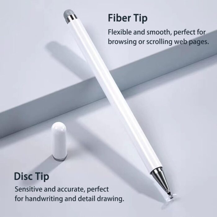 ⁦قلم لمس مغناطيسي Stylus Pen ذات 2 رؤوس - مثالي للرسم والكتابة بدقة عالية على التابلت والهواتف، غطاء مغناطيسي أنيق، وكتابة صامتة تمنحك تجربة سلسة وممتعة.⁩ - الصورة ⁦3⁩