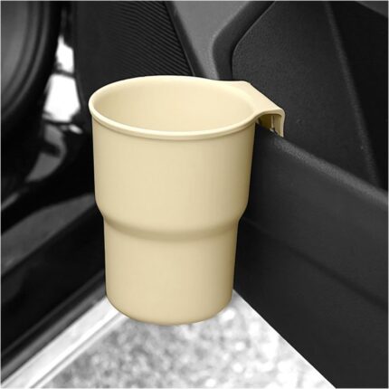 حامل أكواب للسيارة - يتم تعليقه على مكيف السيارة والابواب الجانبية- مصنوع من البلاستيك القوي - لون أسود