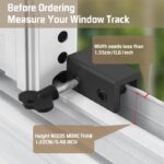 ⁦قفل أمان مع مفتاح للأبواب والنوافذ، سهل وسريع التركيب وقابل للتعديل، مثالي لنوافذ المنزل والمكتب.⁩ - الصورة ⁦2⁩