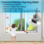 ⁦قفل أمان مع مفتاح للأبواب والنوافذ، سهل وسريع التركيب وقابل للتعديل، مثالي لنوافذ المنزل والمكتب.⁩ - الصورة ⁦5⁩