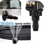 فوهة تنظيف الزجاج الأمامي عدد 2 - حجم صغير وسهل التركيب ، مناسب لمعظم السيارات.