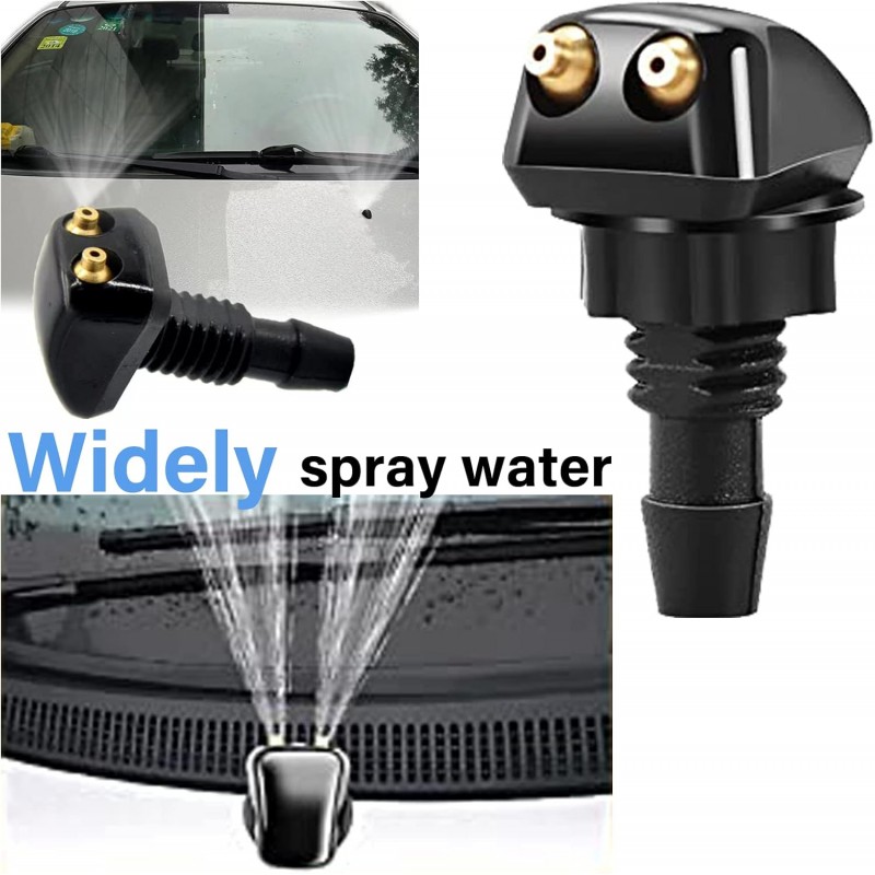 ⁦فوهة تنظيف الزجاج الأمامي عدد 2 - حجم صغير وسهل التركيب ، مناسب لمعظم السيارات.⁩ - الصورة ⁦1⁩