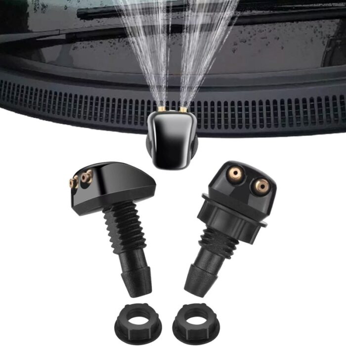 ⁦فوهة تنظيف الزجاج الأمامي عدد 2 - حجم صغير وسهل التركيب ، مناسب لمعظم السيارات.⁩ - الصورة ⁦2⁩