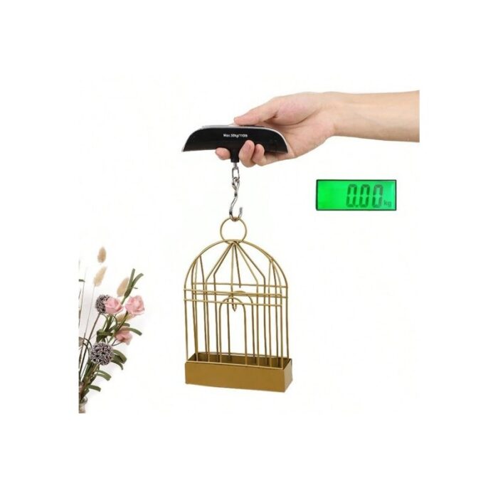 ⁦ميزان الكتروني رقمي محمول بشاشة LCD، يتحمل حتى 50 كجم، لقياس وزن الاغراض بدقة أثناء السفر بسهولة.⁩ - الصورة ⁦4⁩