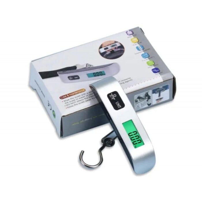 ⁦ميزان الكتروني رقمي محمول بشاشة LCD، يتحمل حتى 50 كجم، لقياس وزن الاغراض بدقة أثناء السفر بسهولة.⁩ - الصورة ⁦7⁩