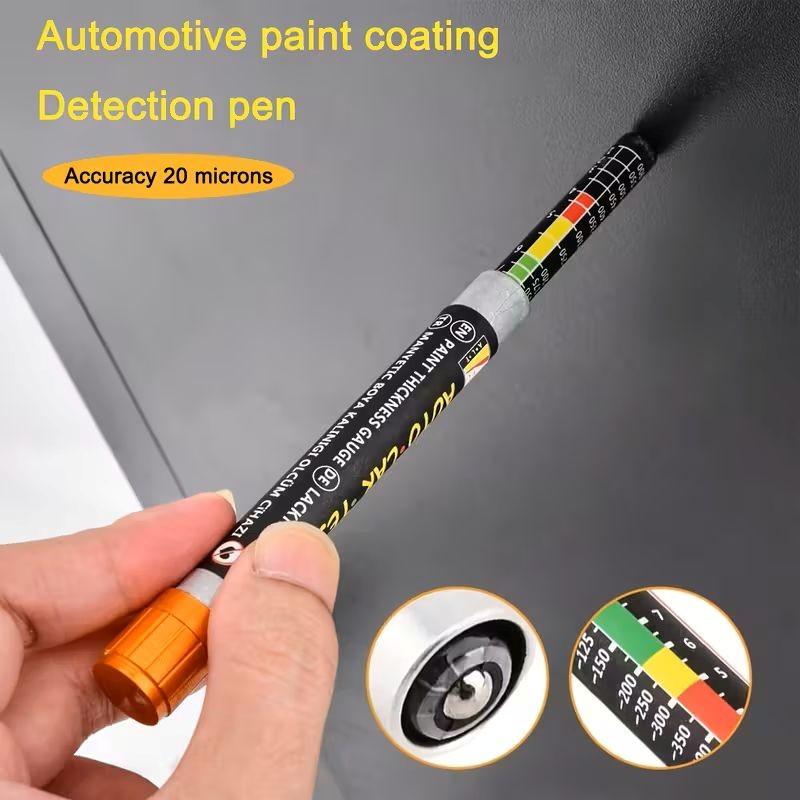 ⁦قلم فحص طلاء مغناطيسي للسيارة - عالي الدقة من 0-520 ميكرون، خفيف ومحمول، ألومنيوم بلاستيك متين، أداة تشخيص مغناطيسية.⁩ - الصورة ⁦1⁩