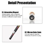 ⁦قلم فحص طلاء مغناطيسي للسيارة - عالي الدقة من 0-520 ميكرون، خفيف ومحمول، ألومنيوم بلاستيك متين، أداة تشخيص مغناطيسية.⁩ - الصورة ⁦8⁩