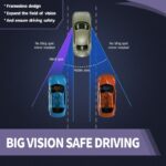 ⁦مراة مراية النقطة العمياء عدد 2– قابل للتعديل مع دوران 360°، رؤية واسعة وواضحة بزجاج محدب، تصميم شفاف بدون إطار، يناسب جميع السيارات بأمان وراحة.⁩ - الصورة ⁦5⁩