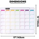 ⁦تقويم شهري مغناطيسي للثلاجة قابل للمسح مزود بمغناطيس قوي - يستخدم مع قلم سبورة جاف (غير مرفق) لسهولة الكتابة والمسح⁩ - الصورة ⁦5⁩