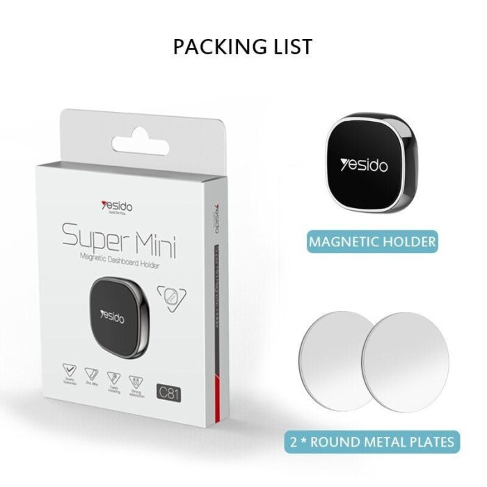 ⁦علاقة جوال ( طبعة ) مغناطيس قوي داخل السيارة YESIDO C81⁩ - الصورة ⁦2⁩